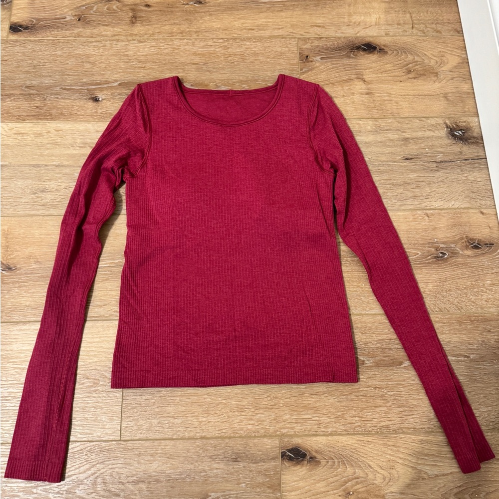 Lululemon Ribbed Long Sleeve with Built in Bra